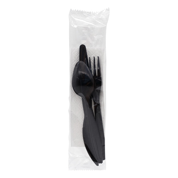 Kit Descartável New Dream com Garfo, Faca, Colher e Guardanapo 16cm PC