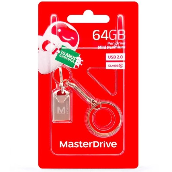 Pen Drive Masterdrive Mini Premium 64GB Prata 1 UN