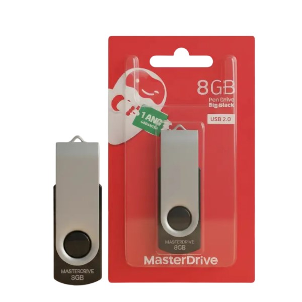 Pen Drive Masterdrive BigBlack 8GB 1 UN