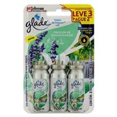 Odorizador de Ambiente Glade Frescor de Águas Florais Blister Refil 12ml Leve 3 Pague 2 UN
