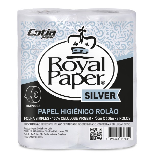 Papel Higiênico Royal Paper Folha Simples 500m PCT C/8 RL