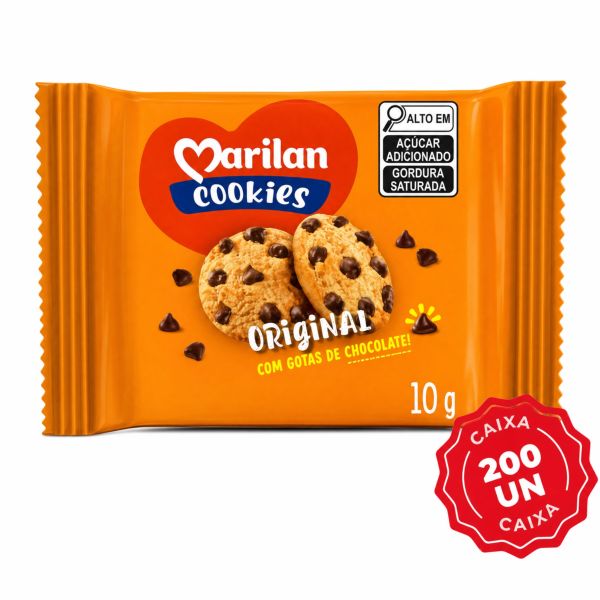 Cookie Marilan Original com Gotas de Chocolate 10g CX C/200 UN
