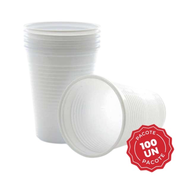 Copo Plástico Copaza 110ml Branco PCT C/100 UN