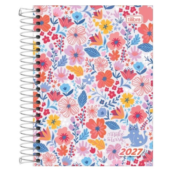 Agenda 2027 Tilibra Diária Feminina Espiral Sortidas Capa Dura 117x164mm 176 Folhas 1 UN