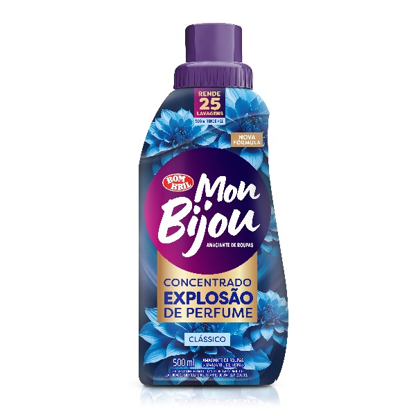 Amaciante de Roupas Mon Bijou Concentrado 500ml Clássico 1 UN