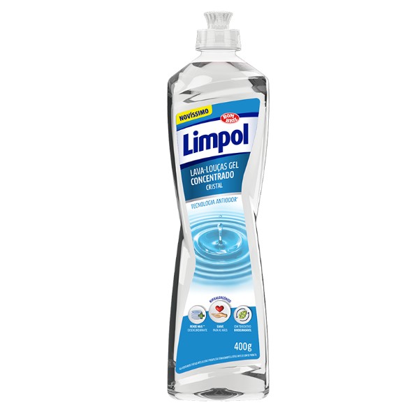 Detergente Limpol Concentrado em Gel Cristal 400g 1 UN