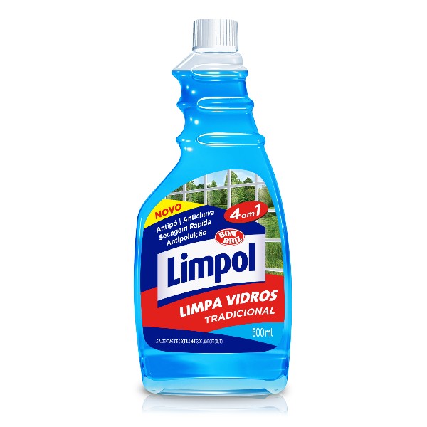 Limpa Vidros Limpol 3 em 1 Refil 500ml 1 UN