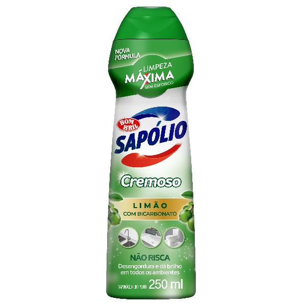 Saponáceo Cremoso Bombril Sapólio Radium 250ml Limão 1 UN