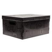 Caixa Organizadora Grande 26L Preto 42x31x20cm 1 UN Dello