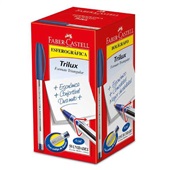 Caneta Esferográfica Trilux Azul 1.0mm Caixa 50 UN Faber Castell