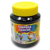 Tinta Guache Preta 250ml 1 UN Acrilex