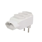 Adaptador de Tomada Bipolar com 4 Saídas Branco 1 UN Force Line