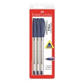 Caneta Esferográfica Trilux Azul 1.0mm 3 UN Faber Castell