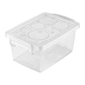 Caixa Organizadora com Alça 400ml Cristal 12,8x9x6cm 1 UN Ordene