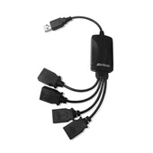 Hub 4 Portas Flexível USB 2.0 Preto AC042 1 UN Multilaser