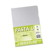 Pasta em L A4 Gofrado 220x307mm Cristal 10 UN Chies