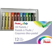 Giz Pastel Oleoso 12 Cores Pentel