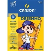 Bloco de Desenho A4 Creme 20 Folhas 1 UN Canson