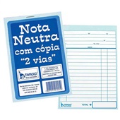 Bloco Nota Neutra Com Cópia 2 Vias 50 Folhas Tamoio