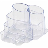 Porta Lápis Clips Lembrete com 7 Divisões Cristal 1 UN Dello