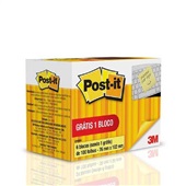 Bloco de Notas Adesivo 76x102mm Leve 6 Pague 5 Blocos Amarelo 100 FL cada Post-it