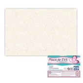 Folha de EVA com Glitter Branco 60x40cm 1 UN Seller