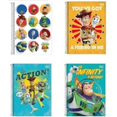 Caderno Universitário Capa Dura 80 FL Zip Toy Story Capas Sortidas 1 U