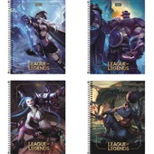 Caderno Universitário Capa Dura 80 FL Zip League of Legends Sortido 1