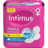 Absorvente com Abas Tripla Proteção Cobertura Extra Suave 8 UN Intimus